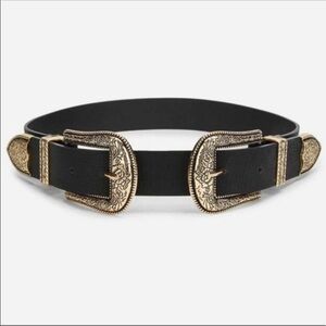 Black Belt western Double buckle